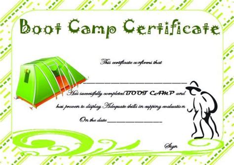 summer camp certificate templates  templates