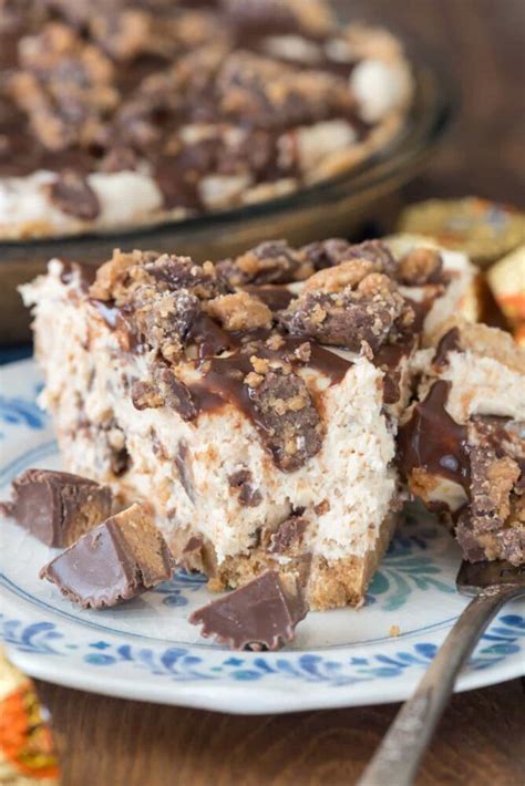 No Bake Peanut Butter Cup Pie Recipe Crazy For Crust