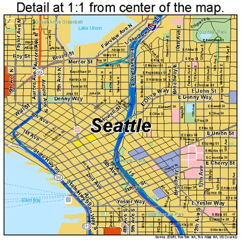 seattle washington street map