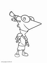 Coloring Phineas Pages Ferb Games Printable Animations Print sketch template