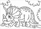 Dinosaurs Triceratops sketch template