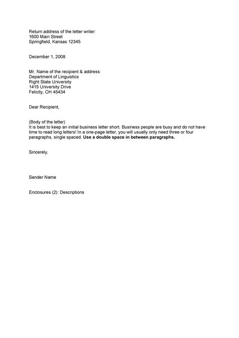 formal business letter format templates examples template lab