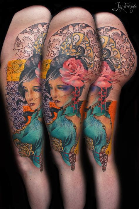 “no one can make you feel inferior without your consent ” geisha leg piece i just finished love