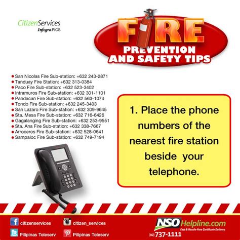 fire prevention safety tips  place  phone numbers   nearest fire station