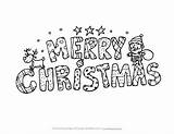 Christmas Merry Coloring Pages Kids Color Words Sheets Printable Print Choose Board A4 Allkidsnetwork sketch template