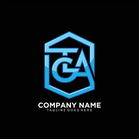 tga initial logo design  business company  vector art