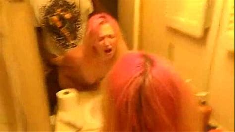 white girl with pink hair getting fucked by bbc in bathroom xvideos