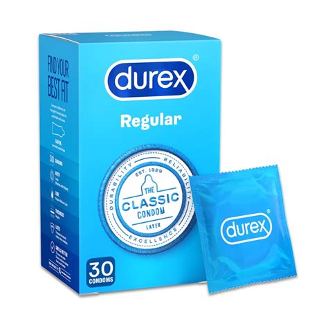 Durex Regular Condoms Origional Pack 10 And Pack 30 The First Aid Shop