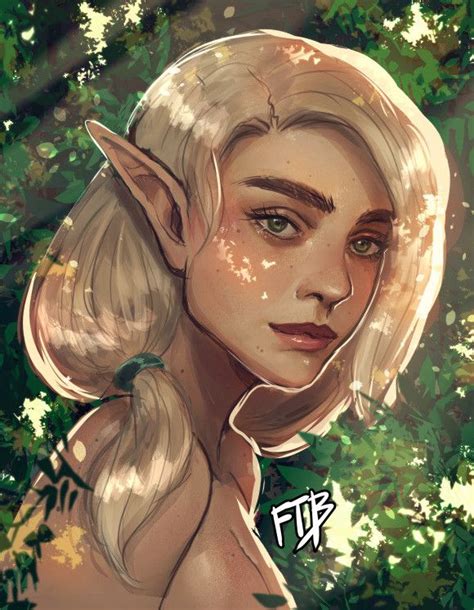 artstation forest elf sarah boxall elf art female elf character