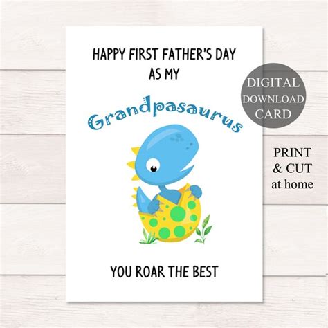 grandfather fathers day card printable  etsy