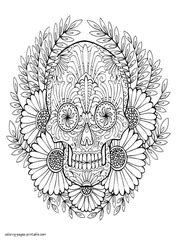 skull coloring pages  adults coloring pages