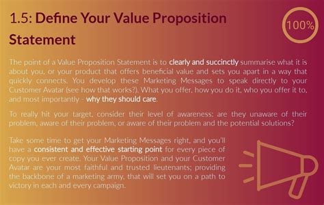 create  customer specific  proposition statement