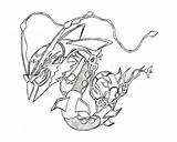 Coloring Pages Rayquaza sketch template