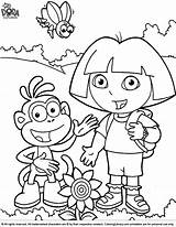 Dora Coloring Explorer Book Kids Pages Library sketch template