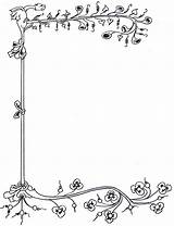 Medieval Manuscript Illuminated Pattern Designs Illumination Boarders sketch template