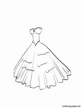 Coloring Dress Pages Fancy Wedding Fashion Barbie Dresses Printable Prom Color Colorings Getcolorings Evening Getdrawings Print Colori Pretty sketch template