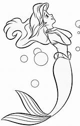 Kleurplaten Coloring Pages Mermaid Little Ariel Disney Van Gif Afkomstig Coloringpagesabc sketch template