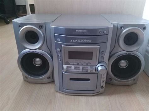 panasonic  cd multi changer cassette tape tuner radio stereo system