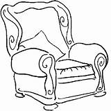Sofa Coloring Designlooter Chair sketch template