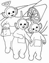 Teletubbies Coloring Pages Cartoon sketch template