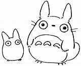 Totoro Ghibli Chibi Coloringhome Cliparts Clipartmag Miyazaki Howl Meyers Alesia sketch template