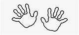 Handprint Hand Baby Outline Print Clipart Transparent Clipartkey sketch template