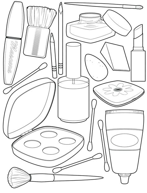 makeup coloring pages coloring home