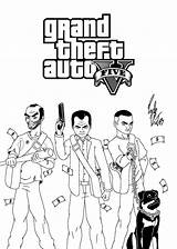 Gta Theft Gta5 Coloringonly Ryder sketch template