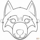 Wolf Mask Printable Coloring Pages Face Template Kids Masks Animal Templates Supercoloring Paper Maske Sheets Craft Drawing Cartoons sketch template