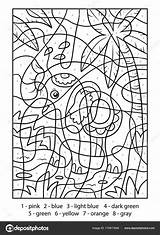 Nummer Kinderen Kleurplaten Downloaden Nummers St3 Olifant Stockvectorkunst sketch template