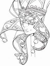 Coloring Pages Fantasy Carnival Advanced Coloriage Adult Mask Color Printable Colouring Detailed Embroidery Adults Circus Dessin Voor Drawings Therapy Patterns sketch template