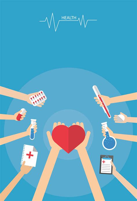 medical care cartoon poster background material knowledge cartoon