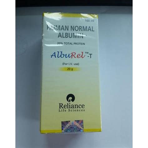 20g albumin alburel injection reliance life science 100 ml rs 3300