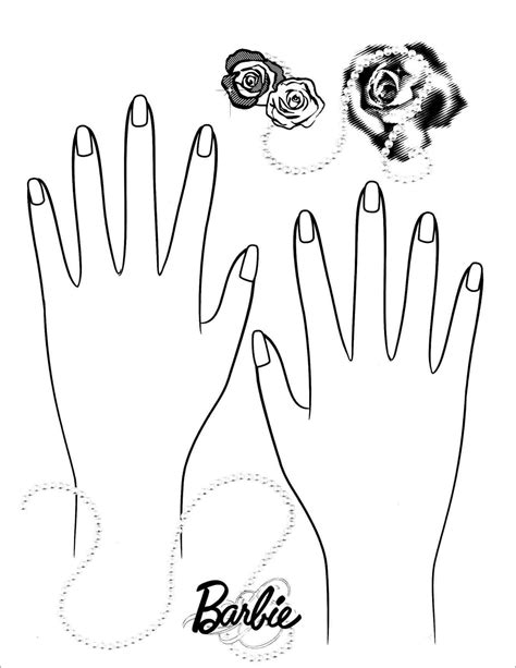 barbie nail coloring page coloring pages color growing  quotes