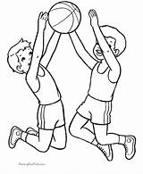 Coloring Basketball Printable Popular Sports sketch template