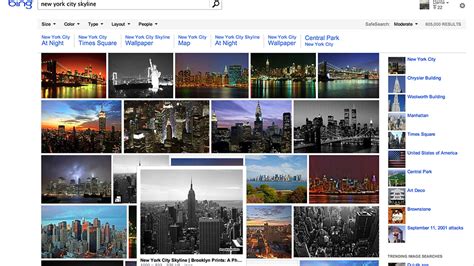 bing image search redesigned with larger thumbnails and new tools the