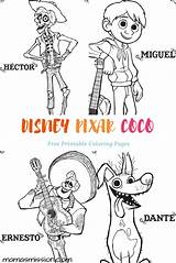 Coco Coloring Pages Disney Pixar Activity Printables Sheets Colouring Printable Dia Muertos Los Ernesto Hector Miguel sketch template
