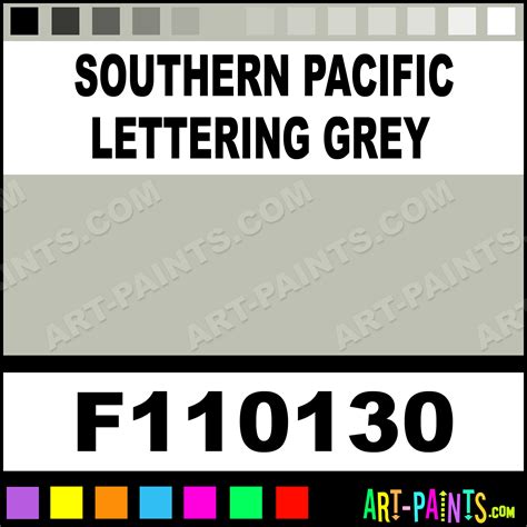 southern pacific lettering grey model acrylic paints