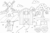 Countryside Colouring Draw Drawing Fernand Petit Kids Activity sketch template