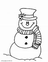 Snowman Coloring Pages Scarf Printable Kids Seasons Print Weather Ads Google sketch template