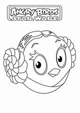 Angry Wars Star Birds Coloring Color Pages Simple Print Kids Children sketch template