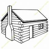 Cabin Log Clipart House Clip Coloring Drawing Pages Easy Cliparts Cabins Settlers Cartoon Guest Logging Draw Wood Homes Rustic Line sketch template
