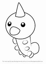 Weedle Pokemon Go Draw Drawing Step sketch template