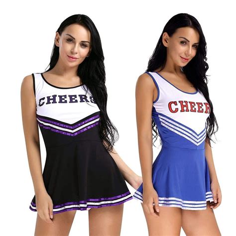 Cheerleader Uniform Cosplay Cute Roleplay Striped Dress Kinky Cloth