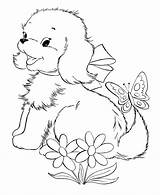 Easy Coloring Pages Puppy Cute Getdrawings sketch template