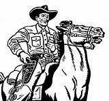 Frontiersman Illustrations Clip Cowboy Horse Vector sketch template