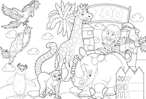 zoo coloring page   file svg png dxf eps