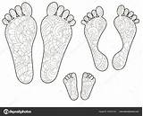 Footprints Adults Adulti Bambino Papà Orme Raster Footprint Vettore Giocattolo Coloritura Sforzo Quadro sketch template