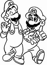 Luigi Coloring Pages Mario sketch template