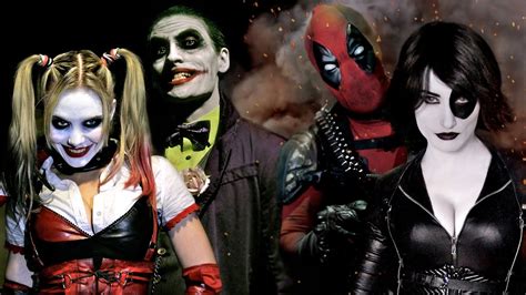 Joker And Harley Quinn Vs Deadpool And Domino Super Power